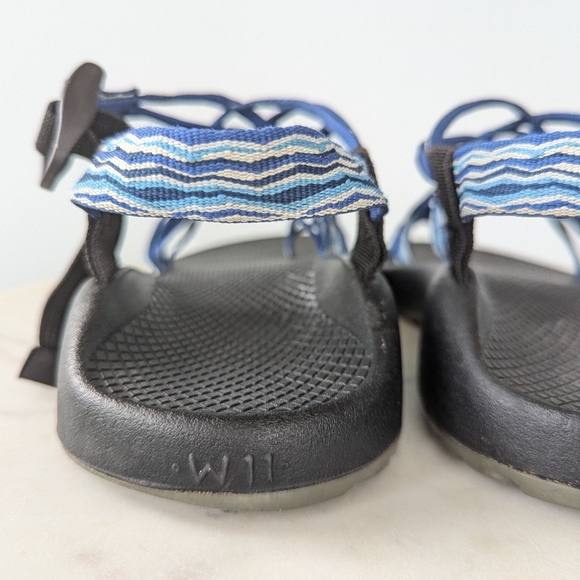 Chaco Women's ZX/3 Blue Strappy Outdoor Adventure Sandals - Picture 7 of 10